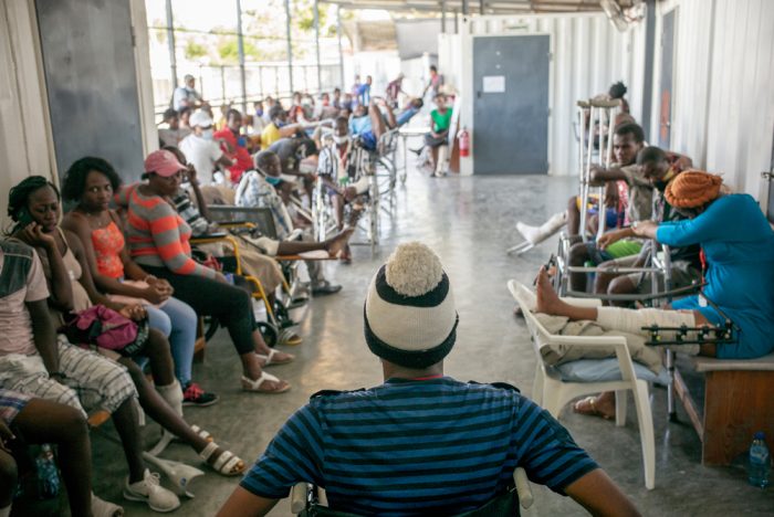 El departamento de consultas externas de nuestro hospital de traumatología en Tabarre recibe recibe aproximadamente 80 pacientes por día. Haití, diciembre de 2020Guillaume Binet/MYOP