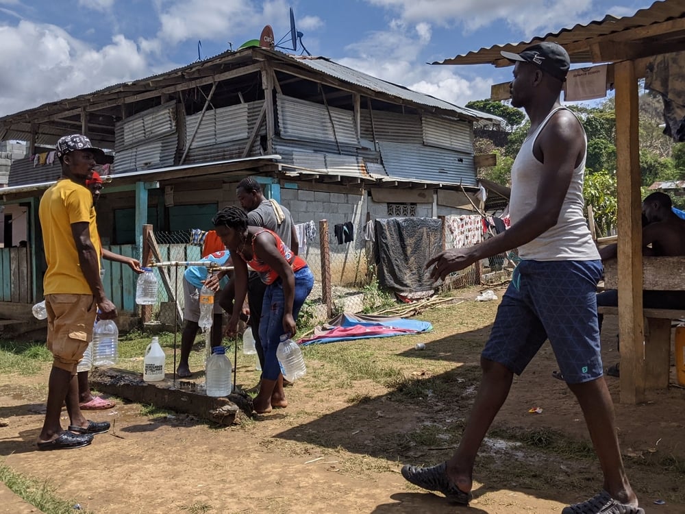 Bajo Chiquito es el primer lugar al que llegan las personas migrantes que atraviesan el bosque de Darién. Entre enero y mayo de 2021 llegaron más de 15.000 personas a Panamá. Abril de 2021