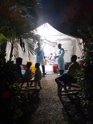 Nuestro centro de tratamiento del cólera en Cité Soleil.MSF.