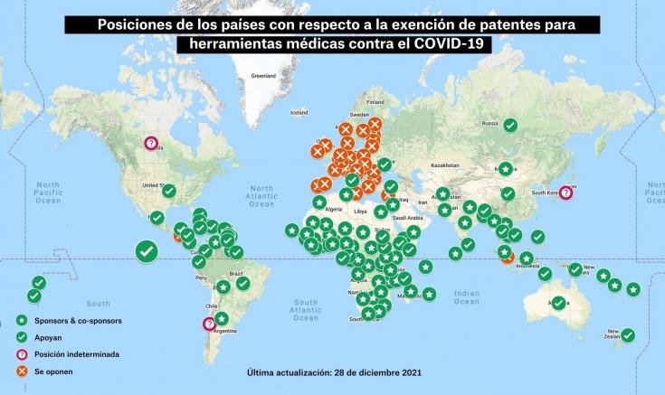 Mapa exención de las patentes actualizado al 28-12-2021