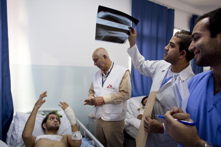 Hospital de cirugías de emergencias en Ramtha, Jordania para heridos de guerra en la frontera con Siria
