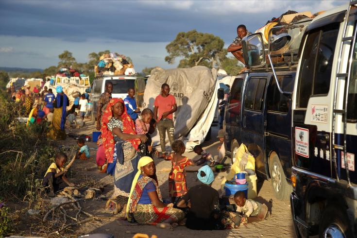 Personas desplazadas por el conflicto armado en Cabo Delgado Mozambique