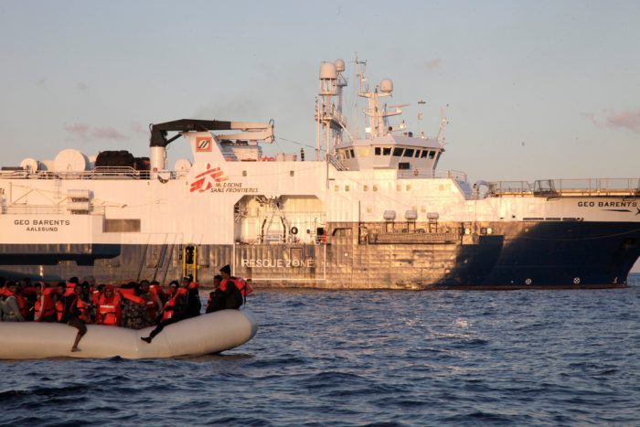 Imagen de archivo del 20 de enero de 2022: rescate de nuestro buque Geo Barents en el Mediterráneo Central.Andrea  Monrás/MSF.