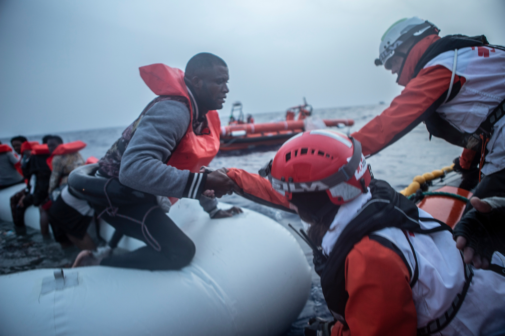 El 29 de marzo de 2022, 113 personas fueron rescatadas en el Mediterráneo por nuestro buque Geo Barents.Anna Pantelia/MSF.