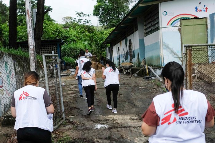 Trabajadoras y trabajadores de salud de MSF en el Hospital Padre Justo de Rubio, Táchira, Venezuela.Matias Delacroix.