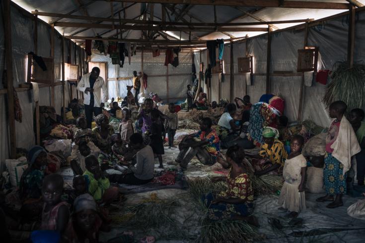 Campo para personas desplazadas internamente en Rutshuru, Kivu del Norte, República Democrática del Congo