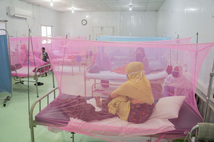 El departamento de hospitalización del Hospital de la Colina de MSF, donde se trata a pacientes con dengue.