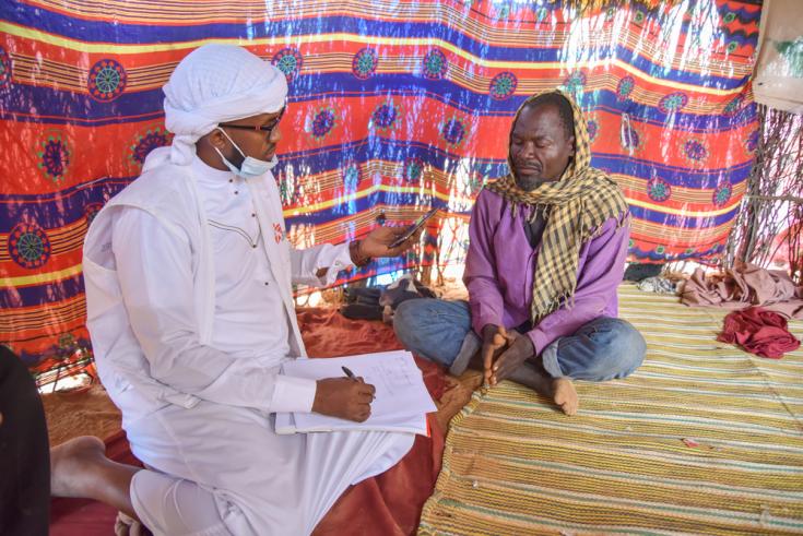 Persona refugiada atendida por Médicos Sin Fronteras en Dadaab, Kenia