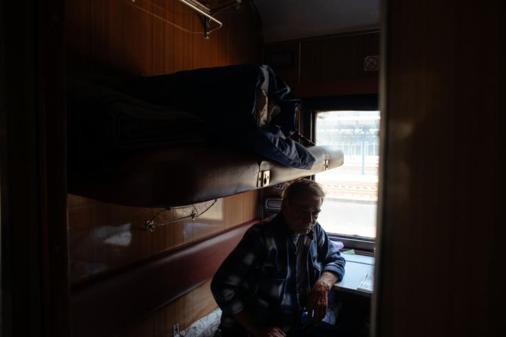 Uno de los pacientes del tren sanitario de Médicos Sin Fronteras en Ucrania