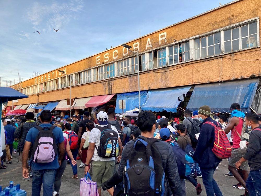 Alrededor de 30.000 migrantes se reúnen a diario en Tapachula, Chiapas. Se trata de una "población flotante", ya que miles de personas entran cada día por este punto de entrada en el sur de México, y muchas otros salen hacia la frontera norte.MSF/Yesika Ocampo.
