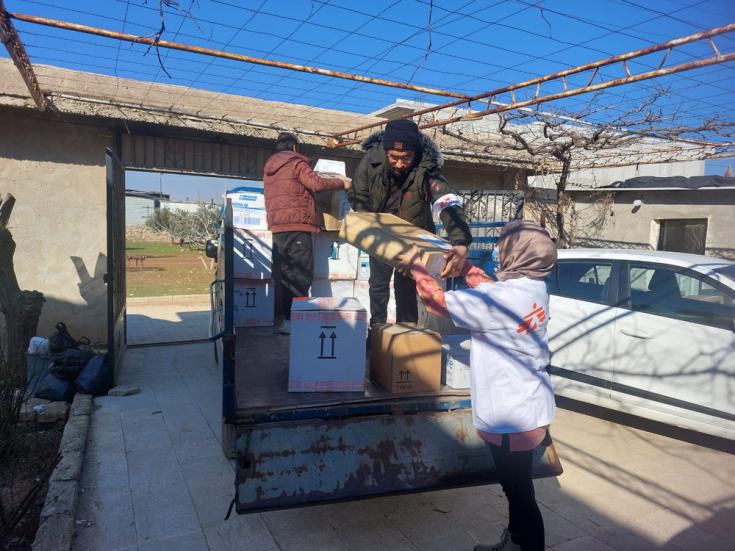 Donación de víveres a hospital en Aleppo, Siria