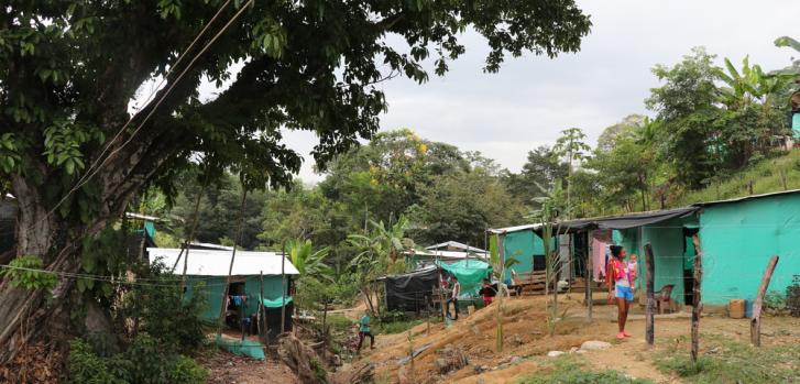 Asentamiento el Divino Niño, en La Gabarra, Norte de Santander. Febrero de 2021.MSF