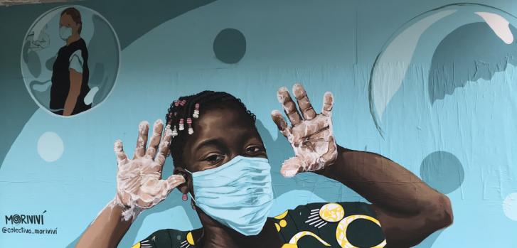 En Puerto Rico, Médicos sin Fronteras y socios locales llevaron a cabo campañas de promoción de la salud que se centran en el lavado de manos, uso de tapabocas y distanciamiento físico.Santurce es Ley