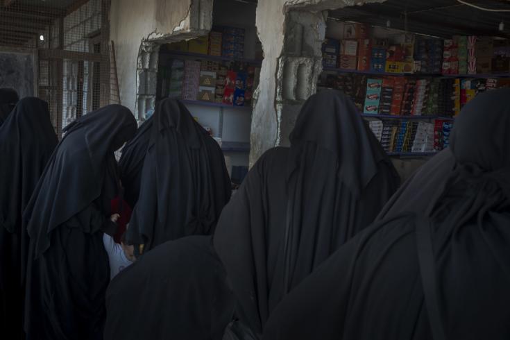 Mujeres en el campo de Al-Hol, Siria.