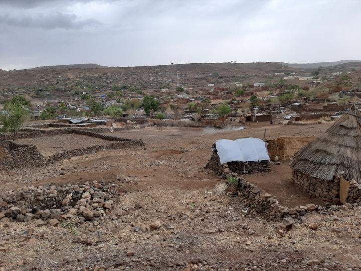 Vista de la ciudad de Rokero, Jebel Marra, Darfur, en Sudán.