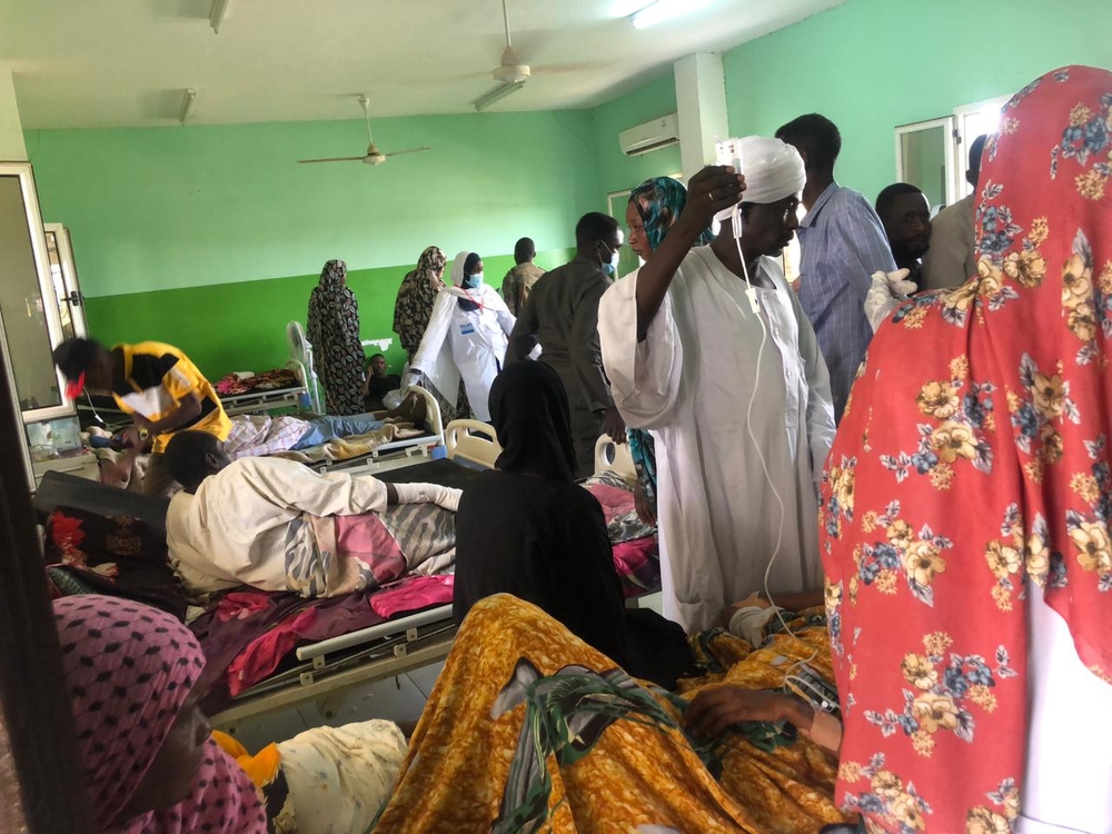 La situación en el del Hospital del Sur, en El Fasher, Darfur del Norte, donde varias personas han resultado heridas en los combates.MSF/Ali Shukur.
