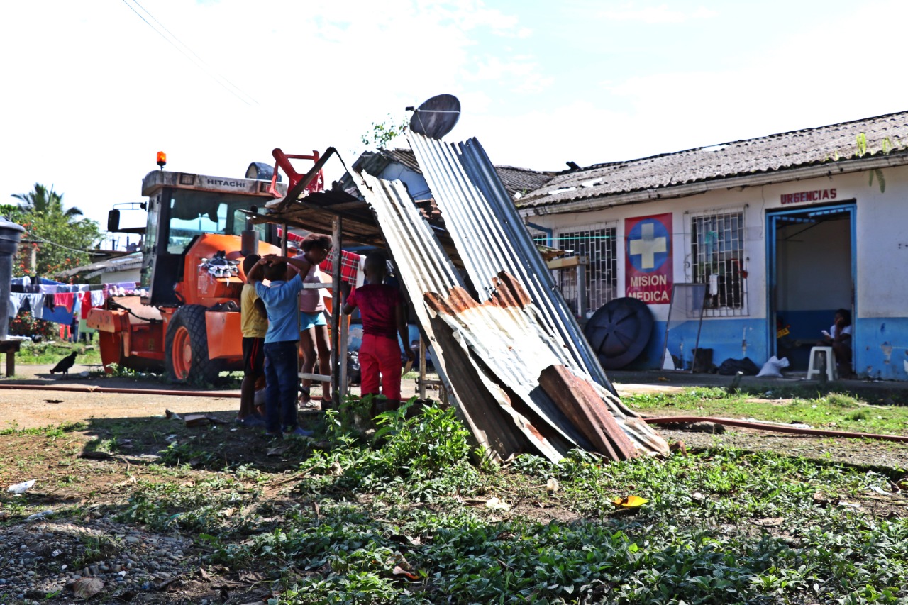 Antiguo hospital en San José, cabecera de Roberto Payán, en donde se han refugiado familias desplazadas desde 2021.MSF.