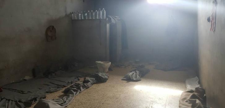 Una celda en el centro de detención en Zuwara que aloja a 70 migrantes, refugiados y solicitantes de asilo, el 24 de abril de 2018.MSF
