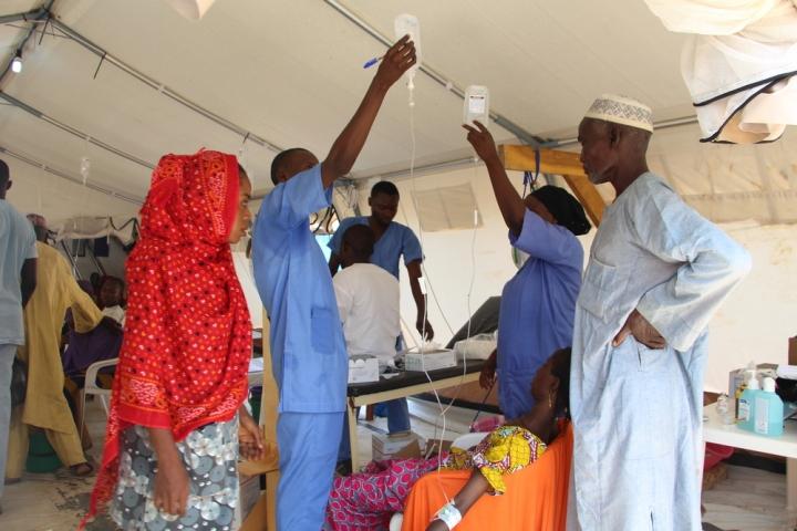 Centro de tratamiento de cólera en Nigeria