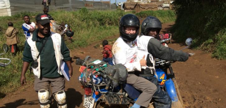 Lanice con el conductor Mucandirwa y el Coordinador de Proyecto, Sifu Mungu.Lanice Jones/MSF