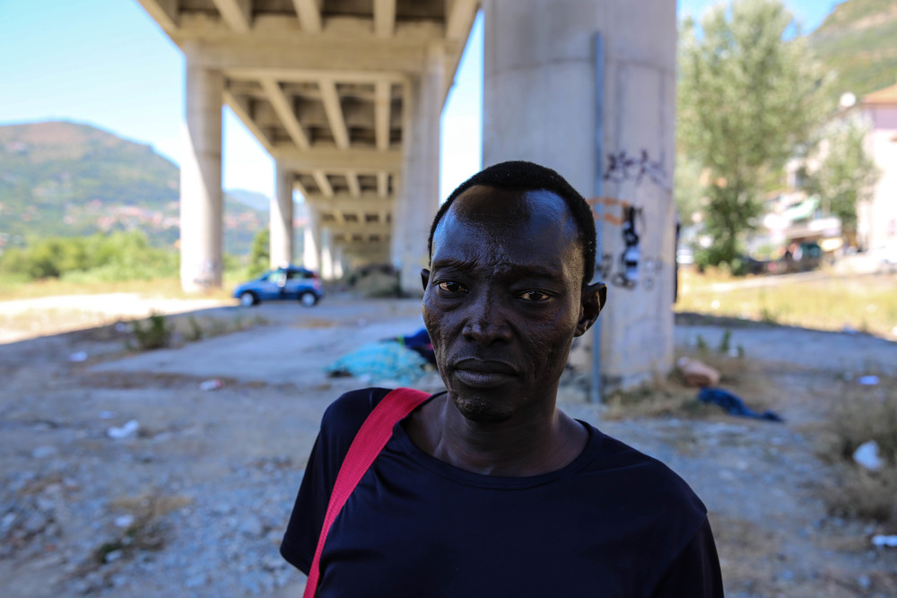 Gebreel tiene 28 years y es de los Montes Nuba en Sudán. Fue secuestrado en Libia por un año y terminó viviendo debajo del puente de Ventimiglia, Italia. ©Mohammad Ghannam/MSF