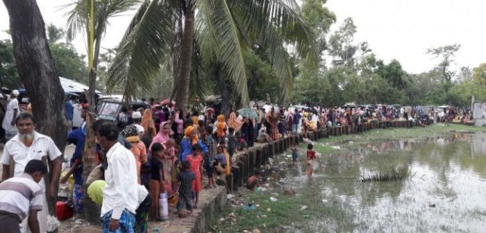 Al menos 146,000 personas ya cruzaron a Bangladesh, huyendo de la violencia en el Estado de Rakhine, Myanmar, que comenzó el 25 de agosto. Esta afluencia masiva, que llega a más de 75.000 personas que han llegado desde que comenzó la violencia en octubre de 2016, representa una de las afluencias más grandes de rohingyas en Bangladesh. ©MSF