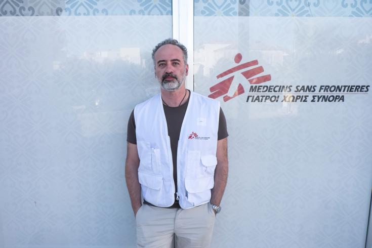 Psiquiatra clínico de MSF en el capo de refugiados en Grecia.