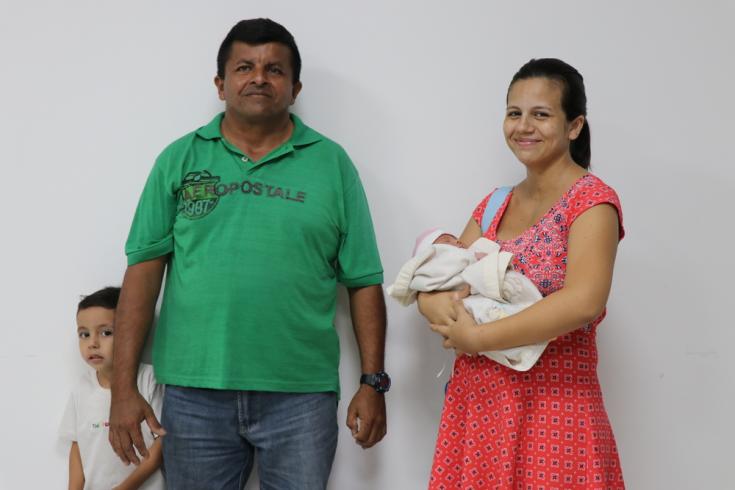 Marilyn Díaz y su familia, venezolanos en Colombia.