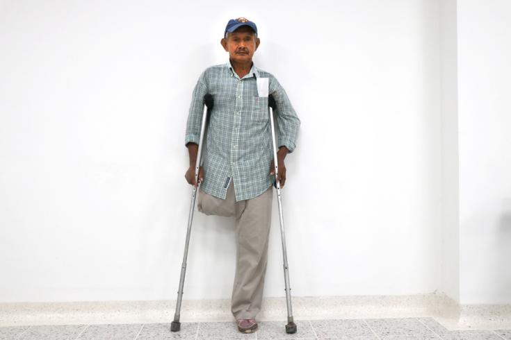 Fredy Flores tiene 62 años y vive en Tibú (Venezuela) hace un año y medio. Era pintor, albañil y conductor, pero tuvo un accidente y no volvió a conseguir trabajo.