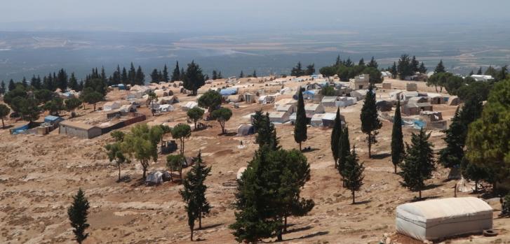 Un campo de desplazados, en el noroeste de Siria.MSF
