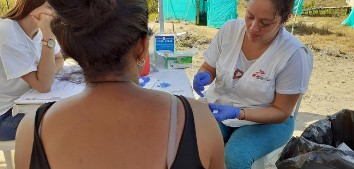 En lo que va de enero, los equipos de Médios Sin Fronteras en terreno atendieron a 375 personas afectadas con malaria en La Gabarra.MSF