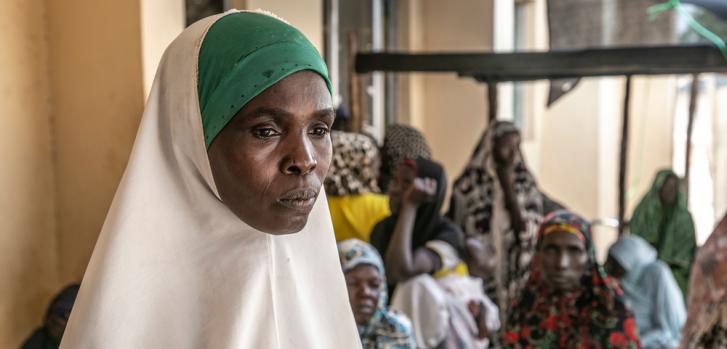 Fanta Modu, de 45 años, vive con su marido en la ciudad de Pulka. Huyó de su ciudad natal, Kirawa, por el conflicto en el noroeste de Nigeria. 
Igor Barbero/MSF