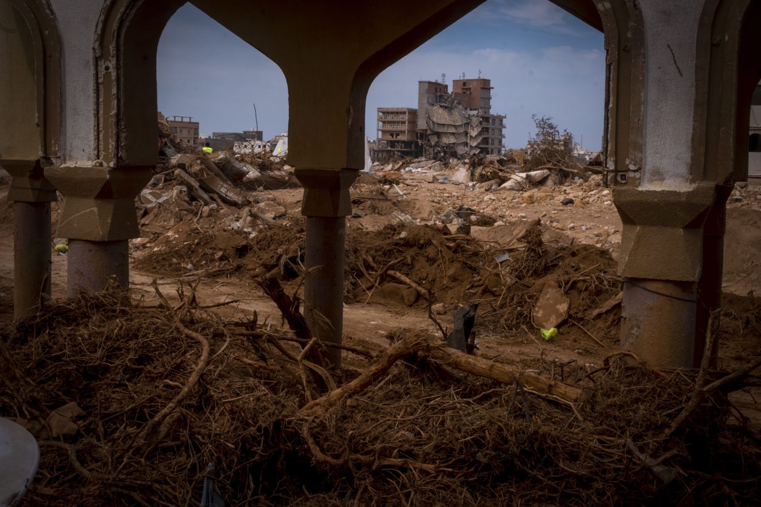Masiva destrucción de Derna tras las inundaciones en Libia. 