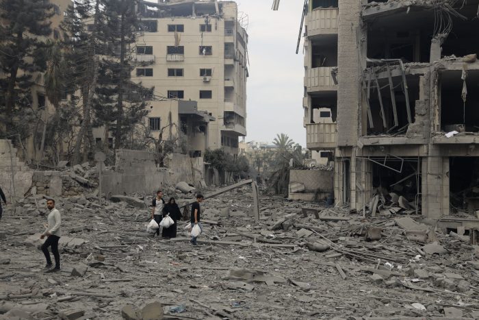 Destrucción total de muchos barrios de la ciudad de Gaza