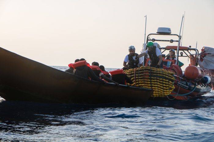 Operación de rescate de Médicos Sin Fronteras en el Mar Mediterráneo.