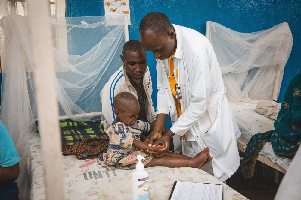 Desnutrición infantil en África Central.